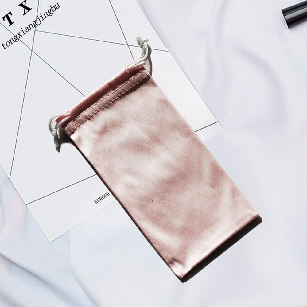 

Glasses Case Waterproof Sunglasses Bag Drawstring Pouch Lightweight Spectacle Cloth Bag For Travel Eyewear Storage Fashion розовый