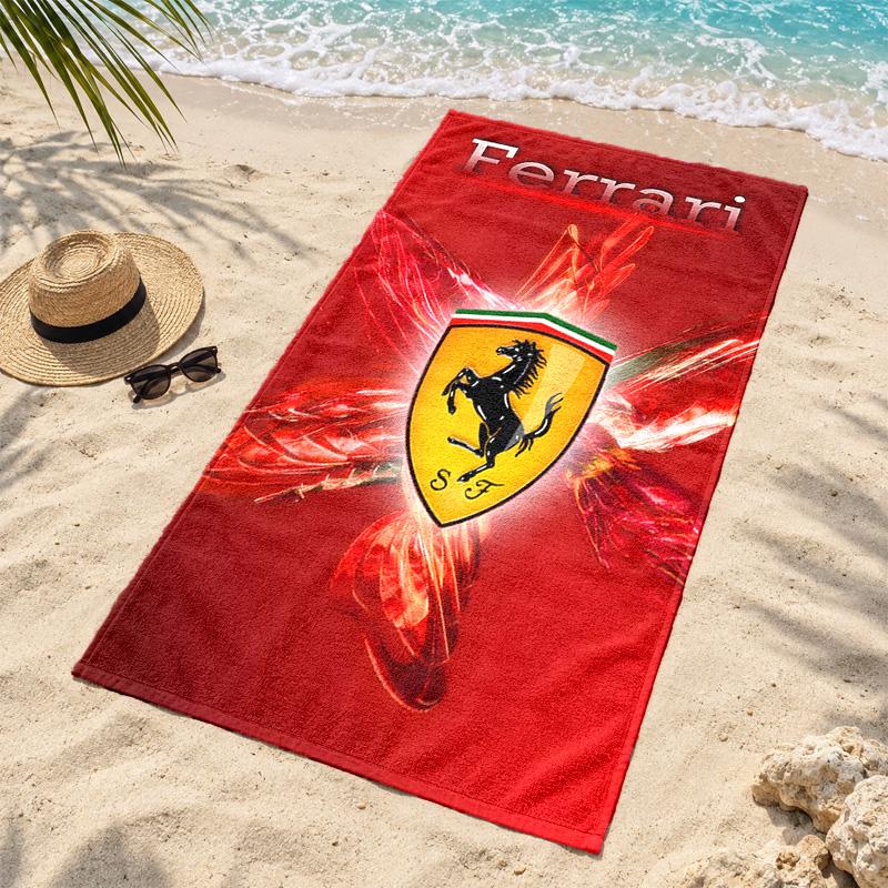 Ferrari Microfiber Beach Towel Quick Dry Sand Free Lightweight Beach Towels for Travel Swimming Camping