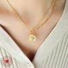 French Niche Eight-Pointed Star Pendant Necklace, Double Chain, 18K Gold-Plated Titanium Steel Clavicle Chain Jewelry P574