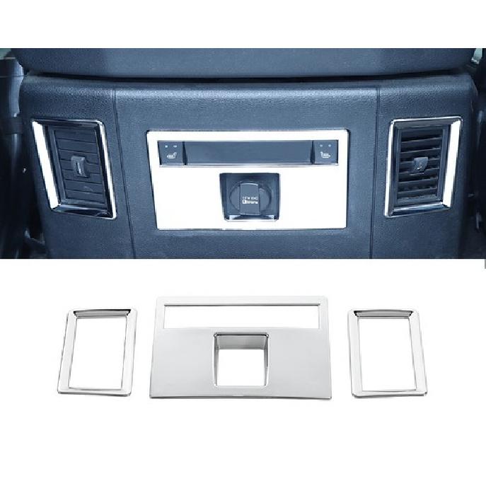 3x Rear Air Condition Vent Outlet Panel Cover Decor Frame For Dodge RAM Chrome