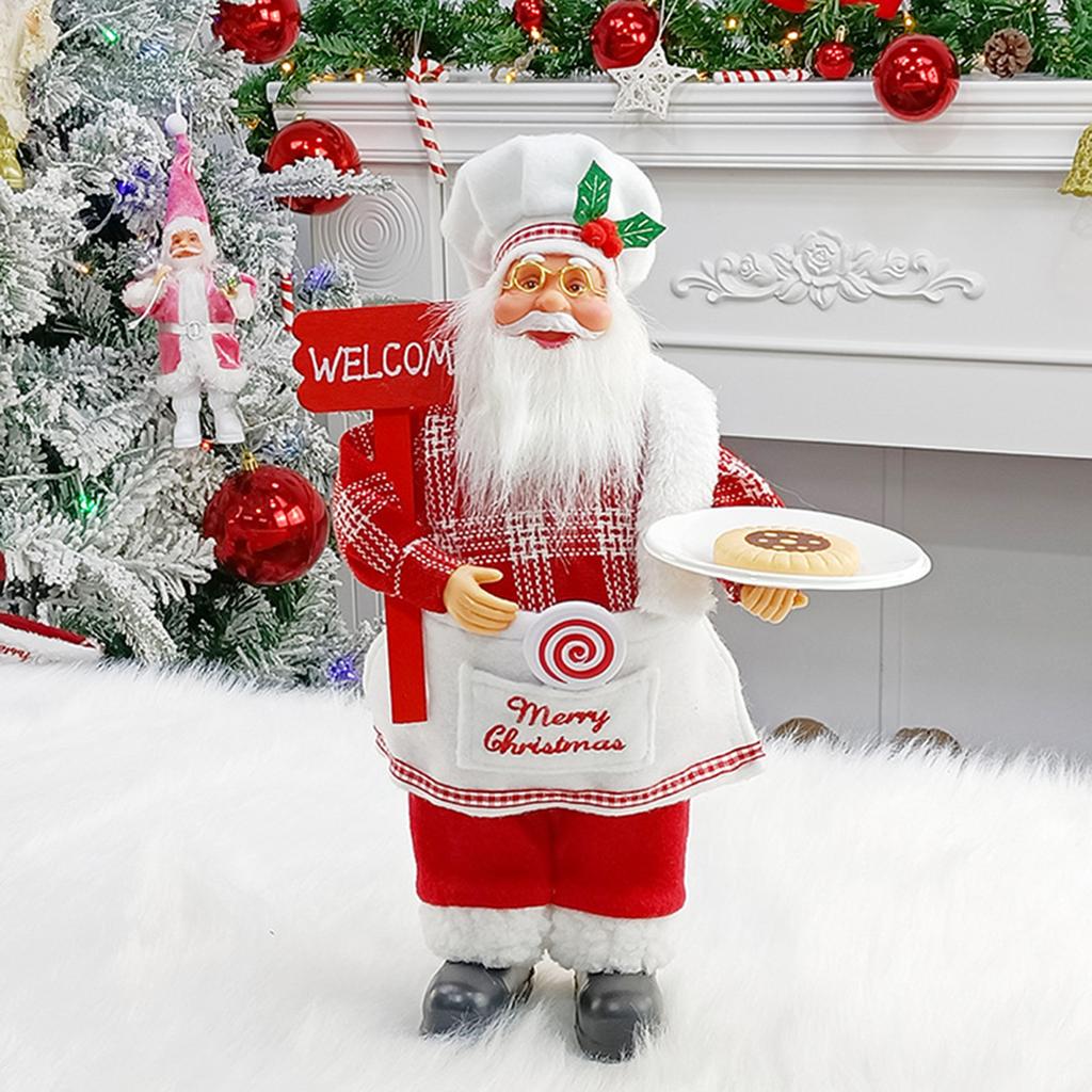 Vánoční sedící stojící figurky Santa Clause Panenka Roztomilá 12 palců Vánoční stromek Ozdoba na párty Stůl Kancelář Krb Domácí dekorace