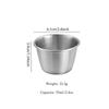 Stainless Steel 304 Sauce Cup: Deepened Ketchup, Salad Dressing, and Steak Seasoning Holder for Western Dishes.