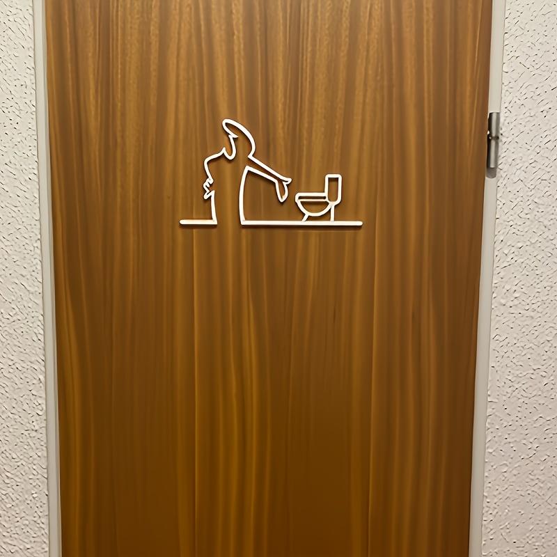 2D Flat, High-Quality 2D Flat Metal Self-with Holes, Black Frame Modern Home Decor for Bathroom - Easy To Install Wall Art