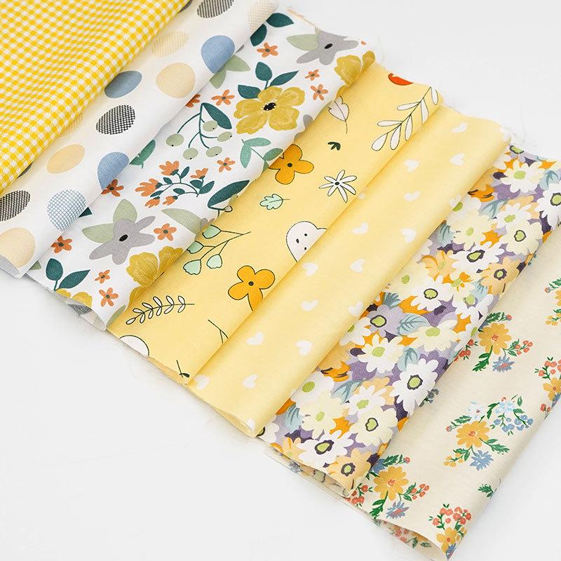 Pure Cotton Patchwork Fabric Set - Printed Fabric Scraps for Doll Clothes & Hair Ties, Handmade DIY Projects