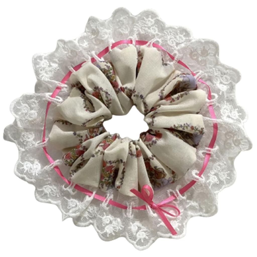 Lace Hair Scrunchies Soft Elastic Hair Ties Set for Women Teenage Girls Ponytail Holders Elastic Hair Accessories