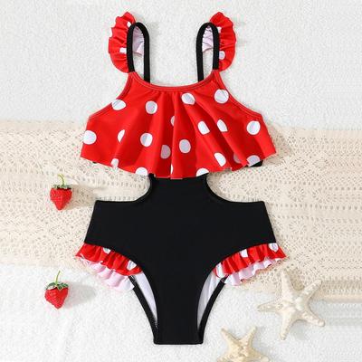 2026 Cute Girls' One-Piece Swimwear - Small & Medium Children's Bikini