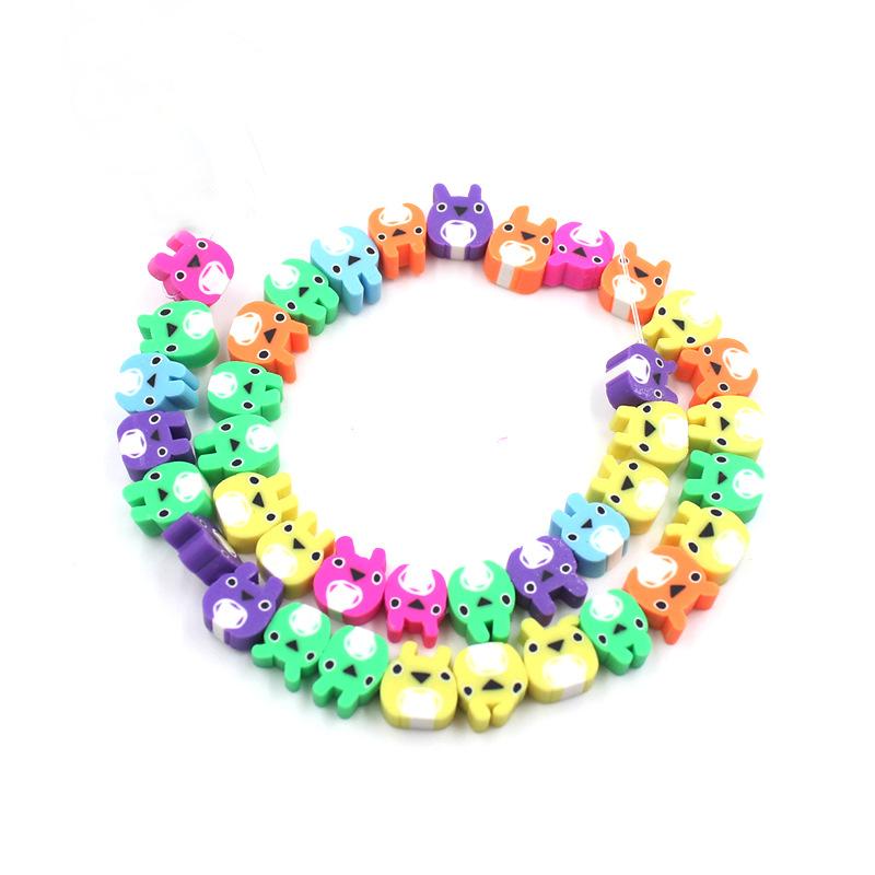 Soft Pottery Beads Beaded Handmade Materials Diy Jewelry Accessories Mobile Phone Chain Bead Separation Mixed Color Soft Pottery Loose Beads