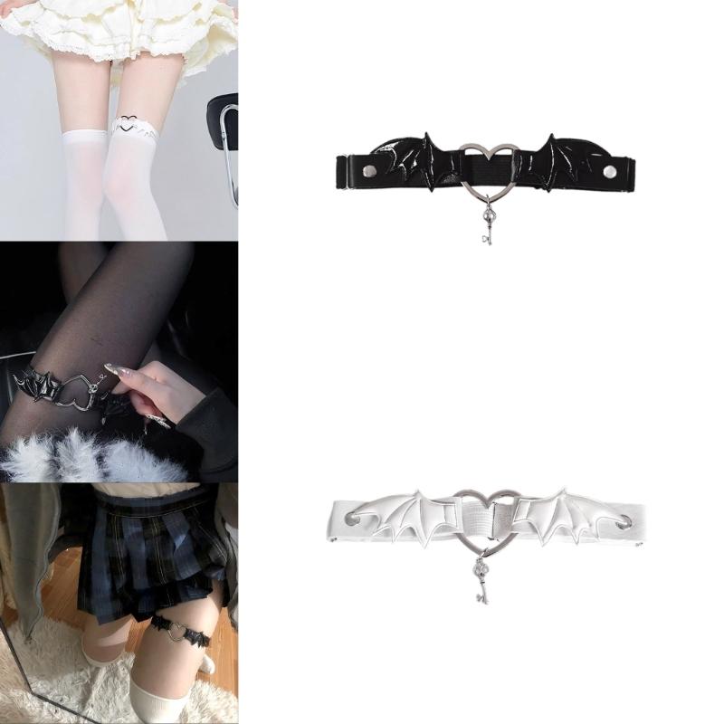 Goth Garter Strap Garter Belt for Women Cool Suspenders Lingerie Belt Adjusting Antislip Thigh Garter for NightClub