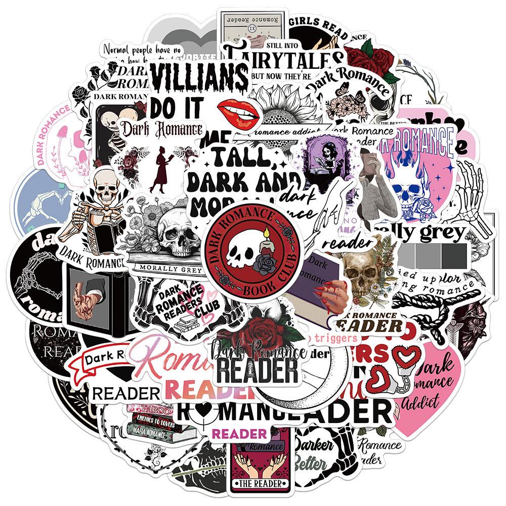 

50 Sheets Dark Romance Reader Stickers Set for Journal Decoration and DIY. No