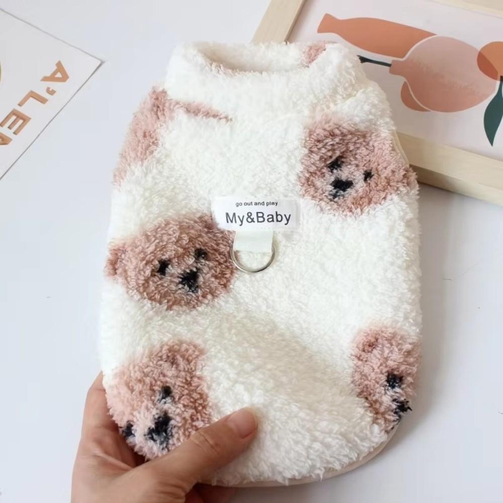 Plush Dog Clothes Cartoon Bear Dog Costume New Puppy Clothes Vest  For Small Medium Dog