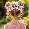 2Pcs Solid Bow Hair Clips Minimalist Sealed Edge Hairpins Elegant Ribbon Barrette For Girls Children Trendy Headwear Accessories