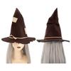 Scarecrow Felted Hat Unisex Magical Wizard Hats Halloween Witch Cosplay Hat for Halloween Party and Cosplay Event