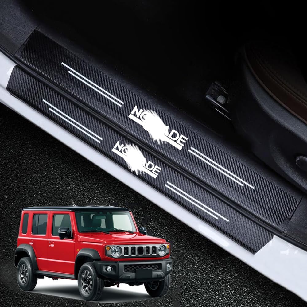 For the New Jimny Nomad JC74 2025 Car Protective Door Sill Stickers Jimny Nomad Accessories 5-Door (April onwards) Stickers, Anti-Scratch (4 Sheets) -