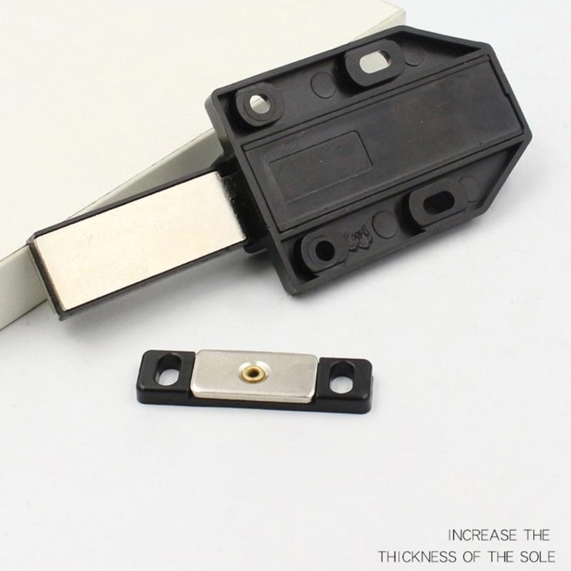 2pcs Push Open Cabinet Latches with Long Strokes Magnet Cupboard Push Latches Push to Open Latches for Tight & Secure