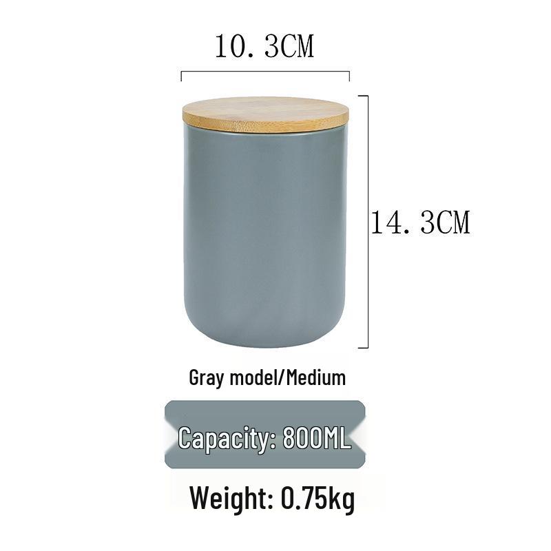 Nordic Ceramic Grain and Cereal Kitchen Storage Jar