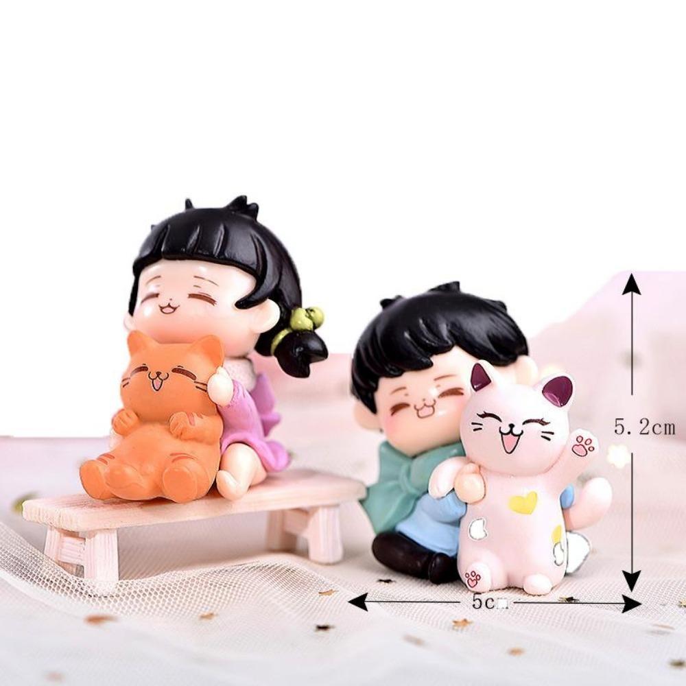 New Lovers Figures Couple Miniature Home Decor People Boy Girl Model Princess Fairy Gnome Valentine's Day Gift Dollhouse