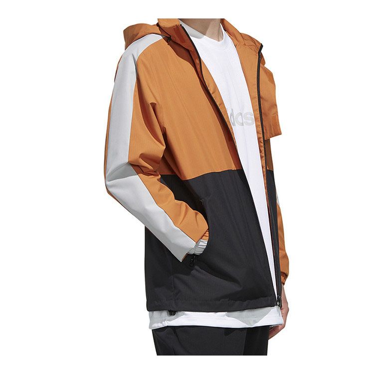 Adidas Neo Cs Wb 2 Removable Hood Sports Jacket Men Outerwear Brown FM0728