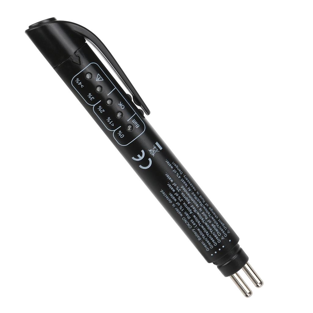 Leorx Brake Fluid Tester Pen Black Plastic Metal Car Maintenance Tool for Fluid 4 Indicator