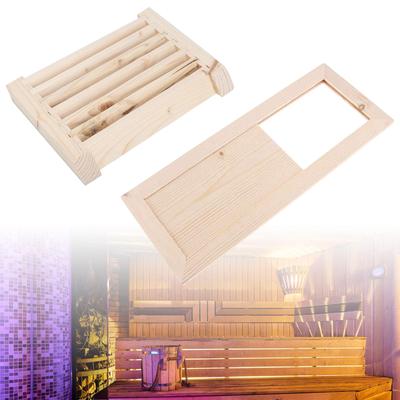 Steam Room Air Vent Grille Wooden Ventilation Plate Air Ventilation Panel for Bath Shower Bathroom Steam Room Swimming Pool