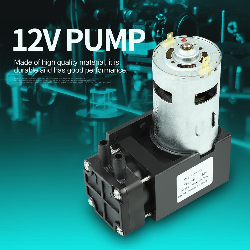 40L//min bomba de vacío sin lubricación 85KPa Pequeña Mini bomba de vacío DC12V//DC24V