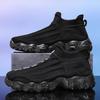 Men Shoes New Comfortable High-top Walking Shoes Women Lightweight Fashion Casual Sneakers Breathable Slip On Mens Loafers Black