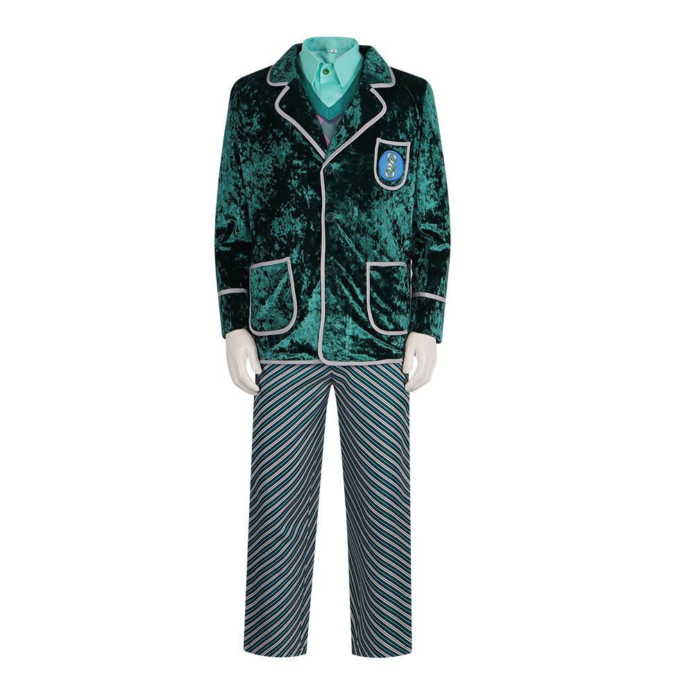 Film Wicked Cosplay Heksen Kostuum Elphaba Nessarose Mohamed Pfannee Cosplay Mannen Vrouwen Gestreept Schooluniform Set Dagelijk