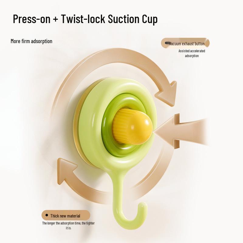 Cartoon Suction Cup Hook: Strong, Reusable, Movable, No-Drill Bathroom & Kitchen Hook