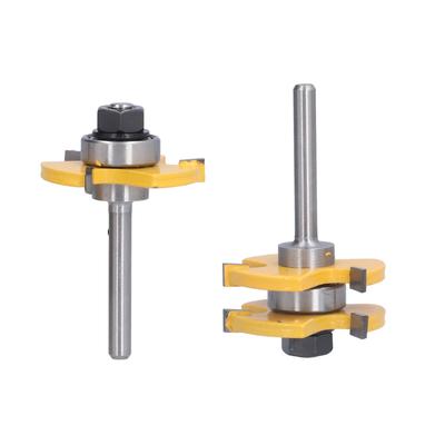 2Pcs T Form Router Bit High Speed Stahl Holz Fräser für DIY Holzbearbeitung Zimmerei