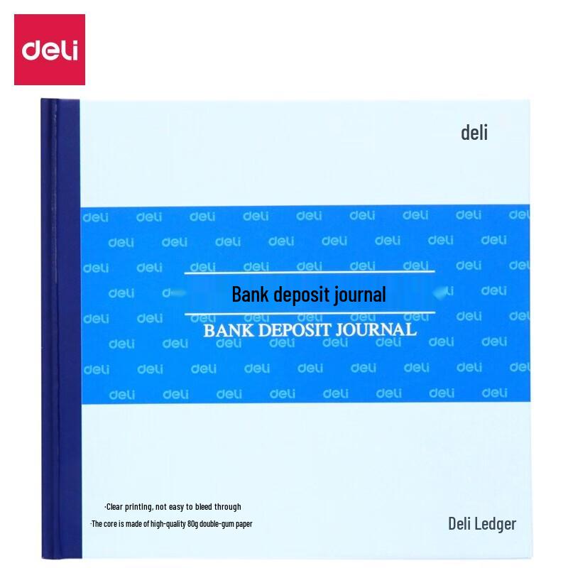 Deli 24K Bank Deposit Daily Ledger (5-Pack)