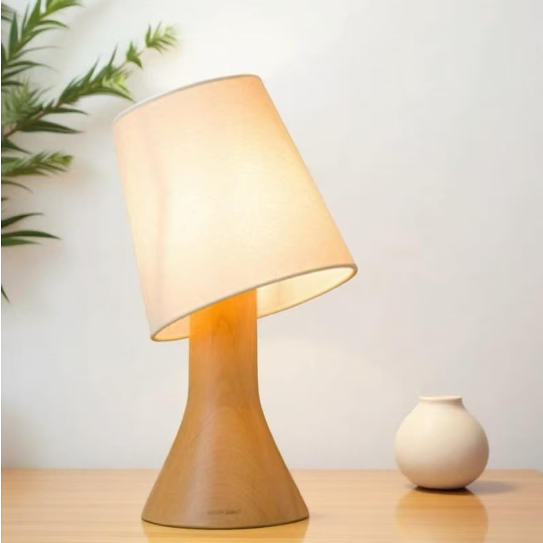 

belaDESIGN Table Indirect Made in Natural LED USB Powered Lamp, Lighting, Germany, Beech, Wood, Dimmable, Compatible, (Height 26cm)