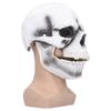 Halloween Scary Skull Mask Adult Full Head Latex Skull Helmet Glowing Eyes with Moving Chin