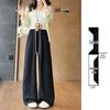 2025 Women's Blue Glutinous Rice Lazy Loose Wide-Leg Pants: Petite, Slimming, Summer Drape Design