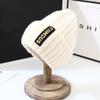 Women's Korean Fashion Knitted Hat with Ribbed Pattern and Ear Protection