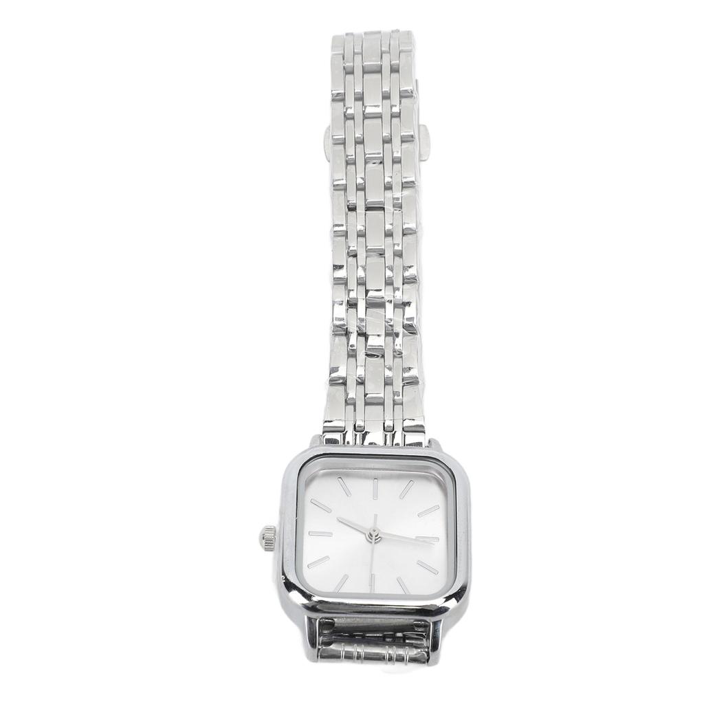 Women Quartz Watch Alloy Steel Strap Stylish Waterproof Ladies Square Wrist Watch for Daily Life