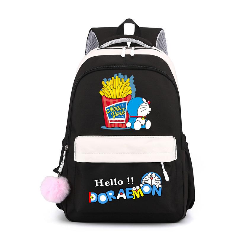 New Animation Peripheral Doraemon School Bag Backpack Cartoon Backpack Large Capacity Student School Bag Stationery