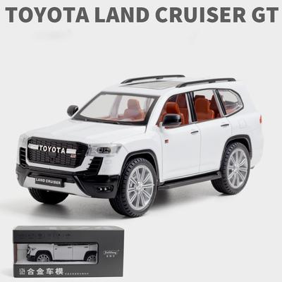 Escala 1/24 Toyota LAND CRUISER GT Prado SUV coche en miniatura de aleación fundido a presión juguete de Metal vehículos todoterreno modelo de coche con luz de sonido regalos para niños