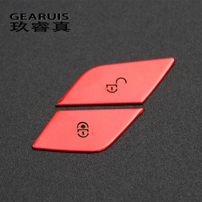 Car Styling For Mercedes Benz C E Class W205 W213 GLC X253 Door Lock Switch Buttons Sequins Covers Stickers Trim Interior