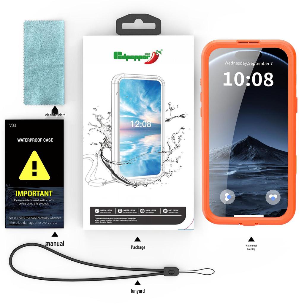 Impact Apple iPhone 17 ProMax Wasserdichte Magnetische Hülle - Rote Paprika