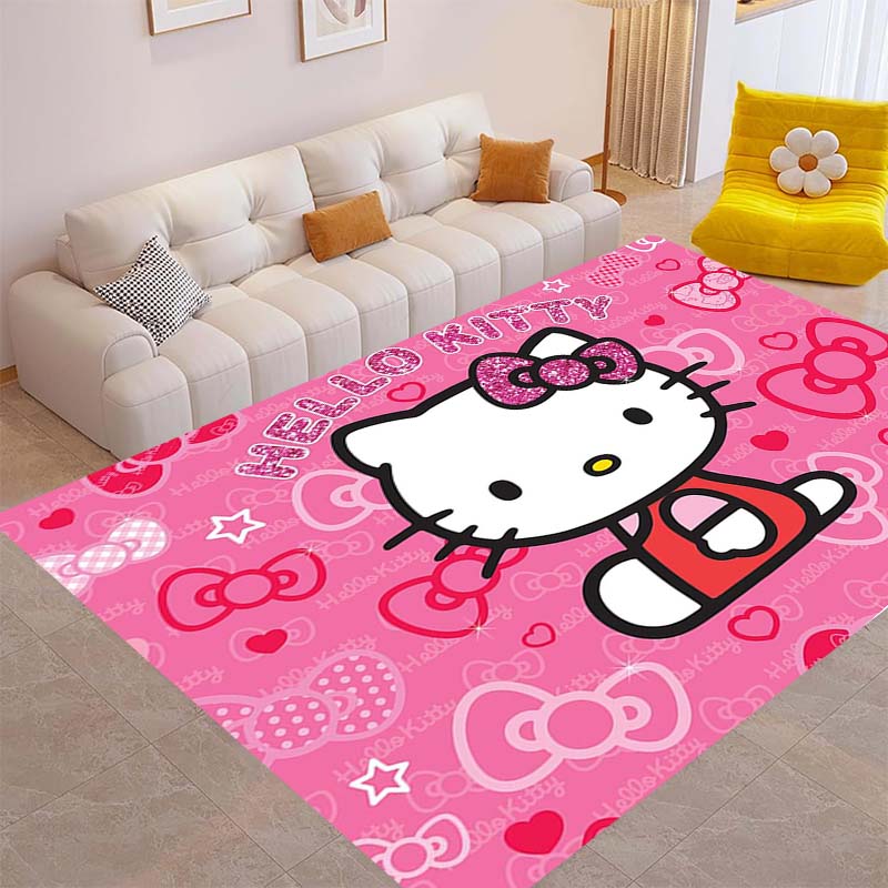 This Brand New Hello Kitty Rug Is Perfect for Home Décor and Can Be Used In Game Rooms, Bedrooms, Living Rooms, and Other Spaces