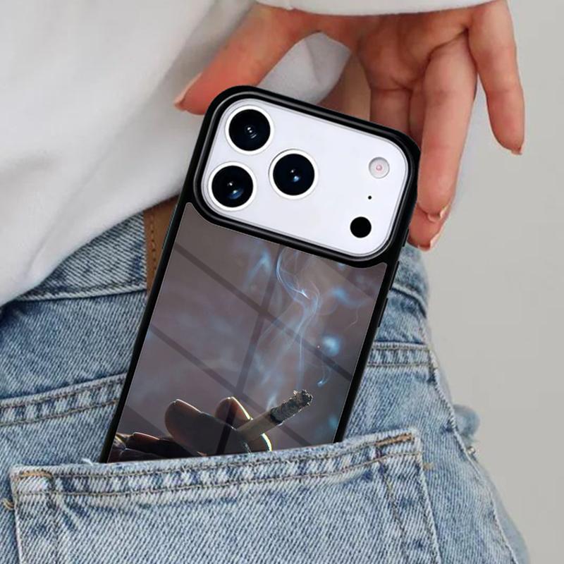 Smoking Cigar Phone Case for iPhone 17ProMax 12 13 14 15 16e 17 Pro Max Plus Air Cover