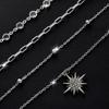 European & American High-End Metal Rhinestone Layered Anklet Set for Women