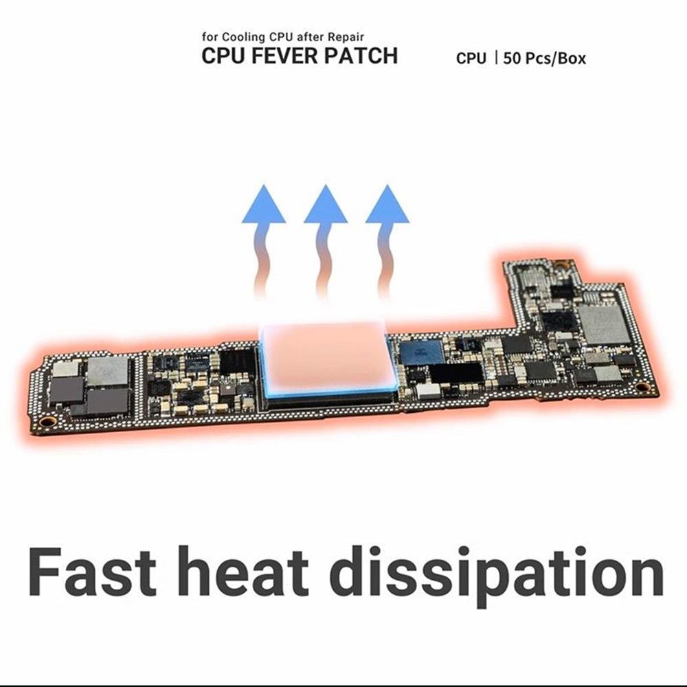 2UUL SC09 50 stk/eske Isolasjon Varmeledende pute for mobiltelefon PCB BGA CPU-brikke reparasjon