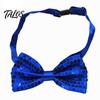 Adult Child Formal Wear Sparkly Sequin Bow Tie, Adjustable Glitter Necktie for Men, Shining Magic Show Tie Shiny Pre-Tied Neck Ties Banquet, Carnival