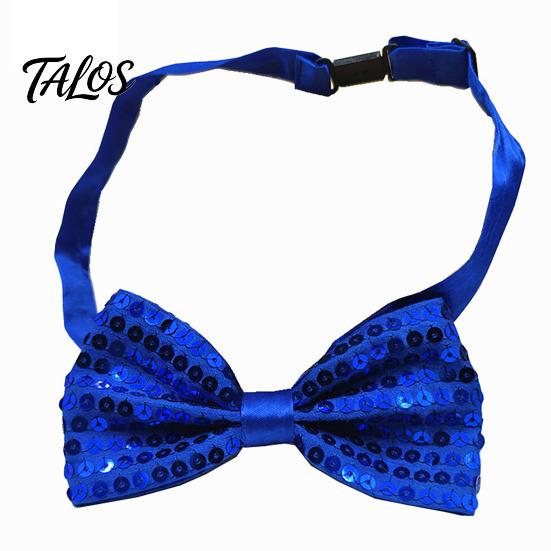 Adult Child Formal Wear Sparkly Sequin Bow Tie, Adjustable Glitter Necktie for Men, Shining Magic Show Tie Shiny Pre-Tied Neck Ties Banquet, Carnival