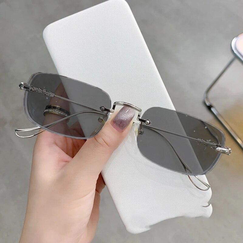 Модные фотохромные очки для близорукости без оправы — фото 5