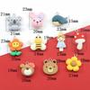 5Pcs Bear Bee Flower Donut Ice Cream Resin Earring Charms for DIY Keychain Bracelets Pendant Necklace Jewelry Making Findings