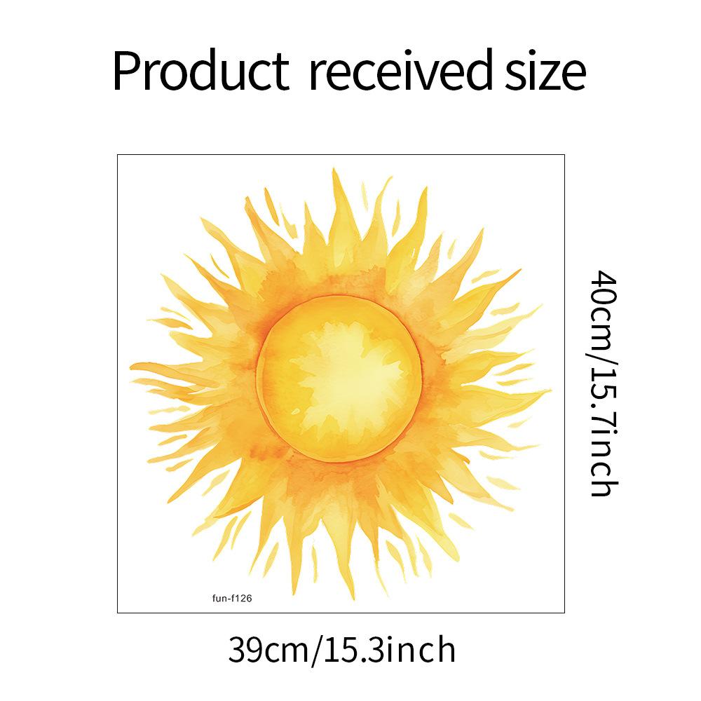 

Fun-f126 Мультфильм Нарисованное Солнце Детская Спальня Детский Сад Домашнее Украшение Наклейки На Стены Самоклеящиеся 39*40CM/fun-f126