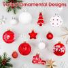 42 Pcs Various Styles of Christmas Ball Ornaments, Shatterproof Christmas Balls for Holiday Xmas Tree Decor, Hanging Ornament for Indoor Decoration