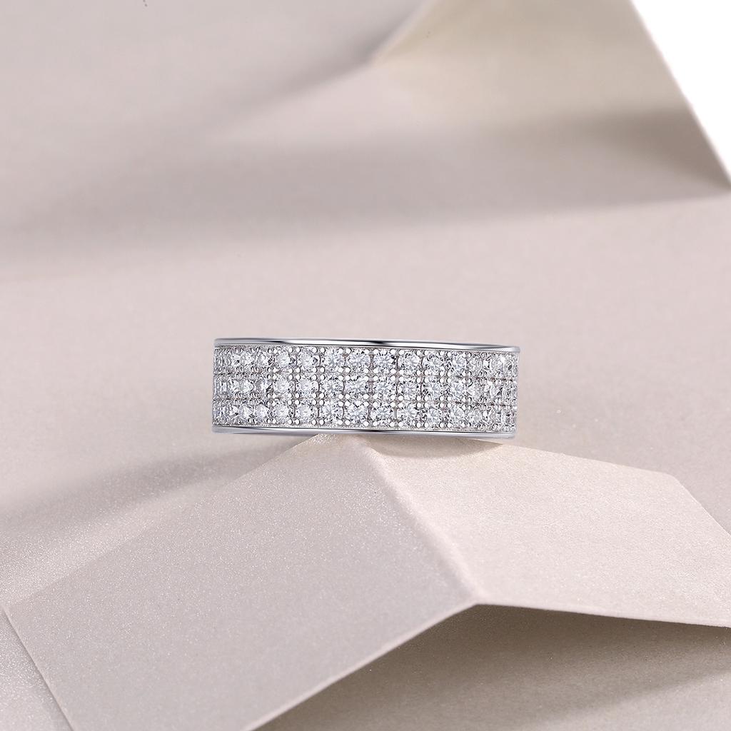 S925 Silber Ring Moissanite Luxus Intarsien Ring Panyu