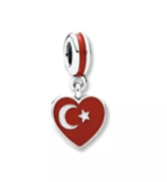 Originalcopper National Flag Series Charm Usa Uk Turkiye Brazil Bead Fit Bracelet Charm Women Diy Jewelry Gift